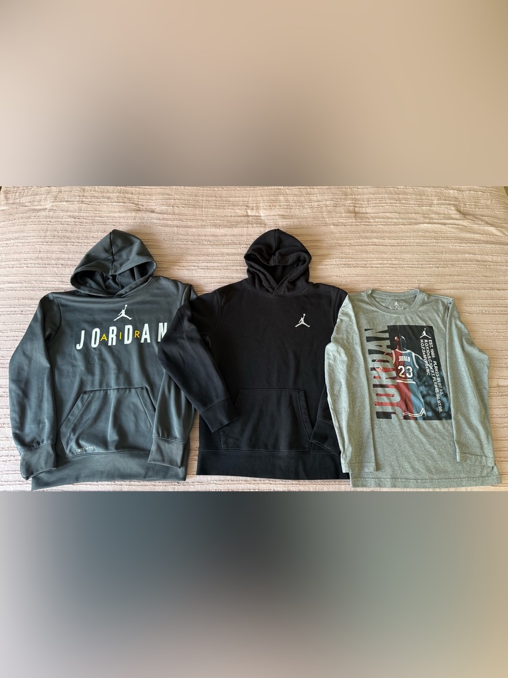 Jordan Boys’ Bundle: 2 Hoodies + Dri-FIT Graphic Tee | Sizes 10–13